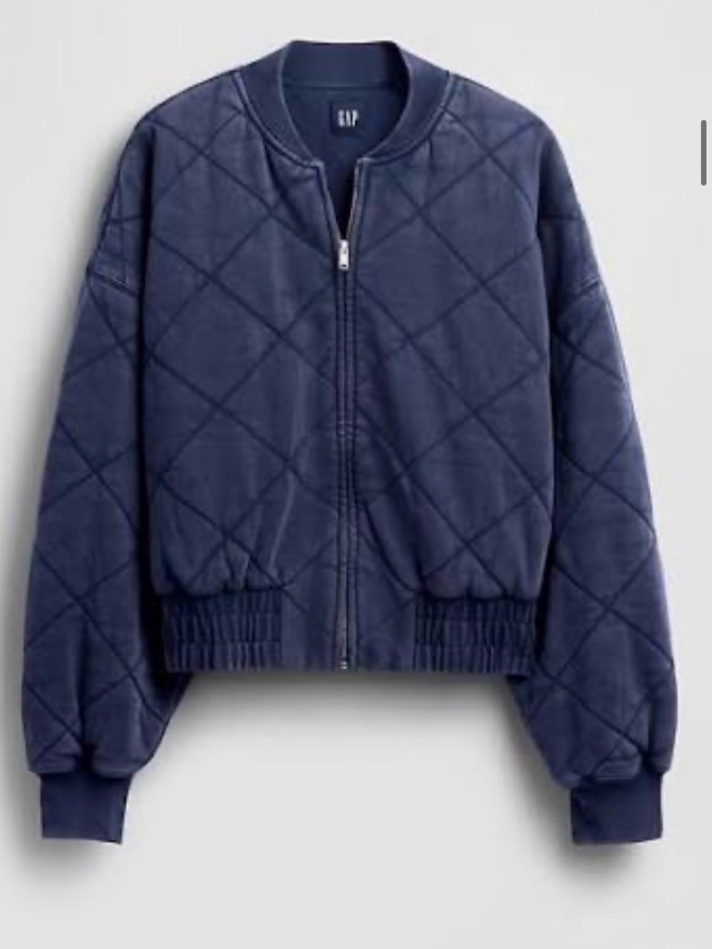 GAP Quilted Navy Blue Bomber Jacket
